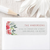 Rustikale Rücksendeadresse aus Holz und Winter (Insitu)