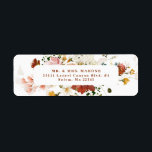 Rustikale Rücksendeadresse Boho Floral Garden<br><div class="desc">Genießen Sie Ihren Aufenthalt im modernen rustikalen Stil mit diesem atemberaubenden boho Wildblume Blumengarten Rückkehr Label Design. Das perfekte Thema für Sommer,  Herbst und Herbst. Passen Sie es einfach mit Ihren Daten an,  um es zu Ihrem eigenen zu machen.</div>