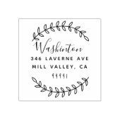 Rustikale Rücksendeadresse-Briefmarke Gummistempel (Prägung)