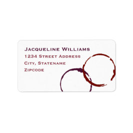 Rustikale Rücksendeadresse Dunkler Rotwein Adressaufkleber