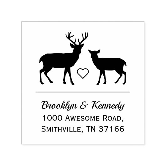 Rustikale Rücksendeadresse für den Ehepaar Permastempel (Design)