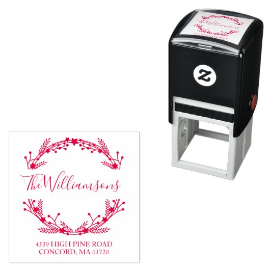 Rustikale Rücksendeadresse für den Weihnachtsmann Permastempel (Beispiel)