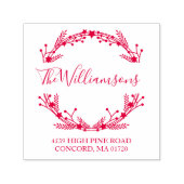 Rustikale Rücksendeadresse für den Weihnachtsmann Permastempel (Design)