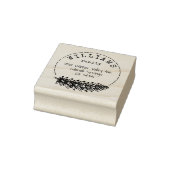 Rustikale Rücksendeadresse für die Drehkiefer Gummistempel (Stempel)