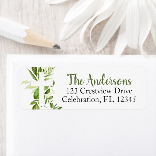 Rustikale Rücksendeadresse für Grünpflanzen (Insitu)