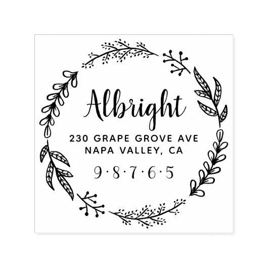 Rustikale Rücksendeadresse für Niedlichen Skriptna Permastempel (Design)