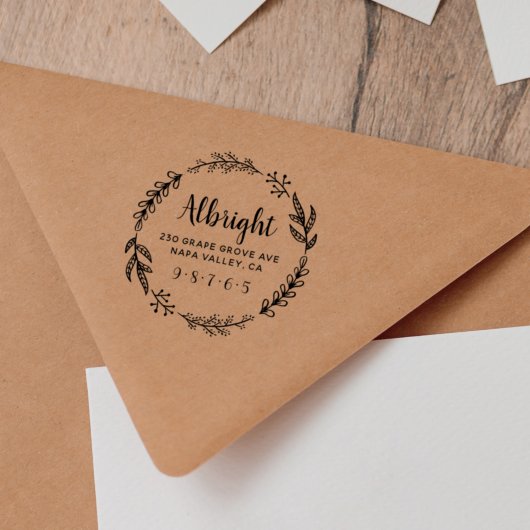 Rustikale Rücksendeadresse für Niedlichen Skriptna Permastempel