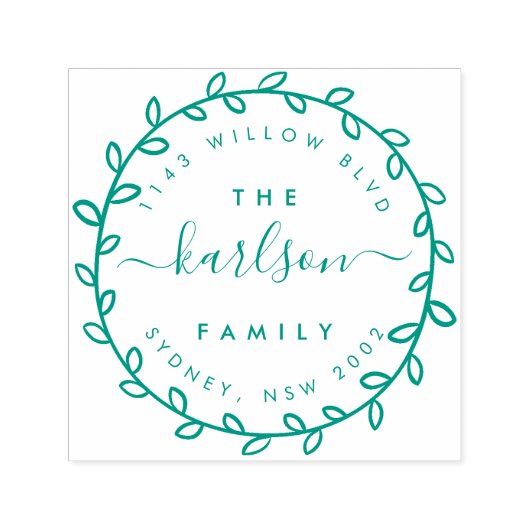 Rustikale Rücksendeadresse für Skripte und Namen d Permastempel (Design)