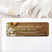 Rustikale Rücksendeadresse für Spitzen und Holz (Insitu)