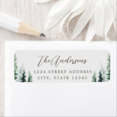 Rustikale Rücksendeadresse Grauer Pinienwald (Insitu)