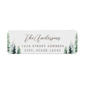 Rustikale Rücksendeadresse Grauer Pinienwald (Vorne)