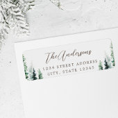 Rustikale Rücksendeadresse Grauer Pinienwald