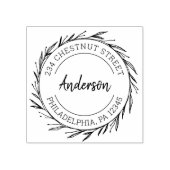 Rustikale Rücksendeadresse Gummistempel (Prägung)