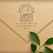 Rustikale Rücksendeadresse Gummistempel