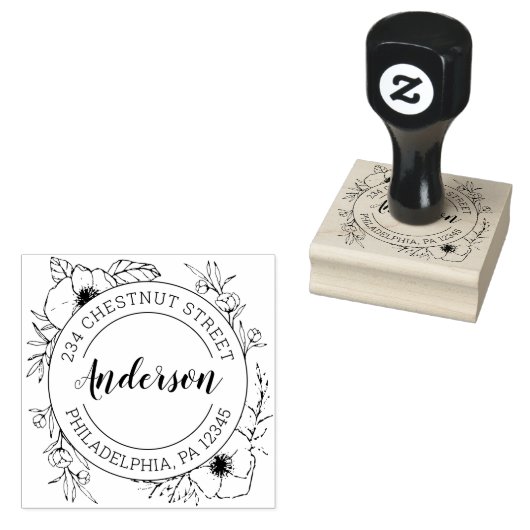 Rustikale Rücksendeadresse Gummistempel (Stempel)