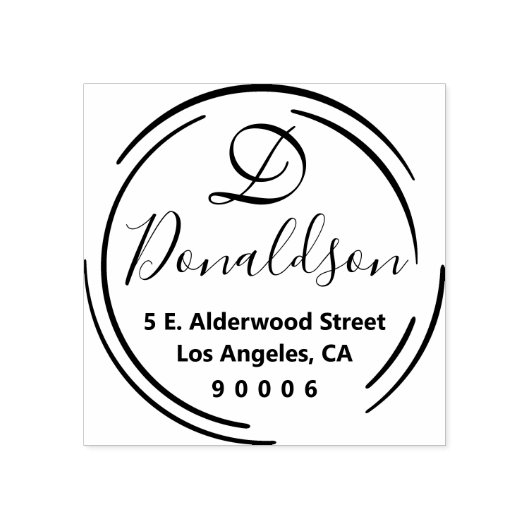 Rustikale Rücksendeadresse Gummistempel (Prägung)