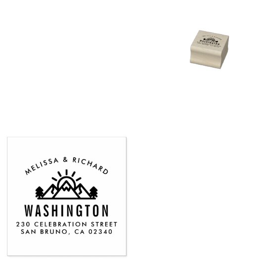 Rustikale Rücksendeadresse Gummistempel (Stempel)