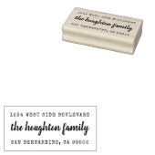 Rustikale Rücksendeadresse handgeschriebener Famil Gummistempel (Stempel)