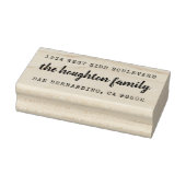 Rustikale Rücksendeadresse handgeschriebener Famil Gummistempel (Stempel)