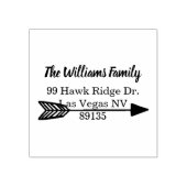 Rustikale Rücksendeadresse Handgezogene Arkaden Gummistempel (Prägung)