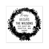 Rustikale Rücksendeadresse Kiefernwald Permastempel (Design)