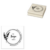 Rustikale Rücksendeadresse Lavender Boho Floral Gummistempel (Stempel)