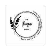 Rustikale Rücksendeadresse Lavender Boho Floral Gummistempel (Prägung)