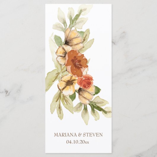 Rustikale Rücksendeadresse Menükarte (Rückseite)