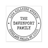 Rustikale Rücksendeadresse mit einfachen modernen  Permastempel (Design)