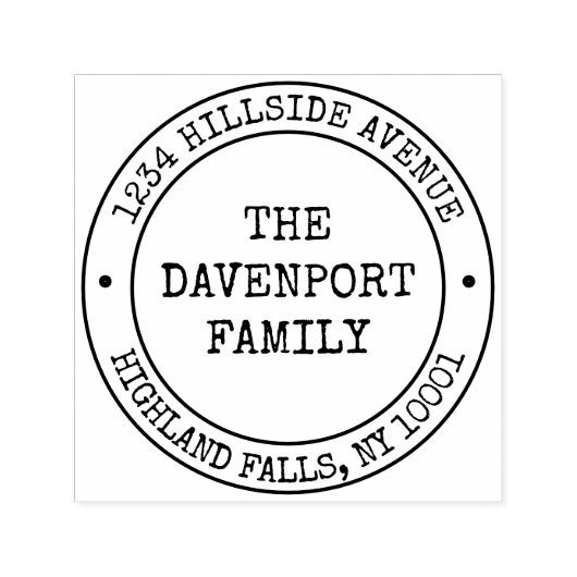 Rustikale Rücksendeadresse mit einfachen modernen  Permastempel (Design)