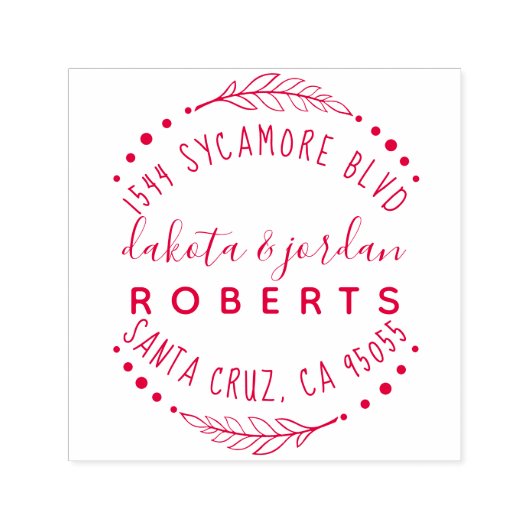 Rustikale Rücksendeadresse mit Handschrift Permastempel (Design)