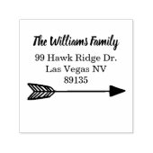 Rustikale Rücksendeadresse mit Handzeichnung Permastempel (Design)