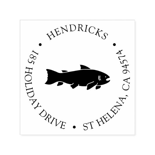 Rustikale Rücksendeadresse Permastempel (Design)