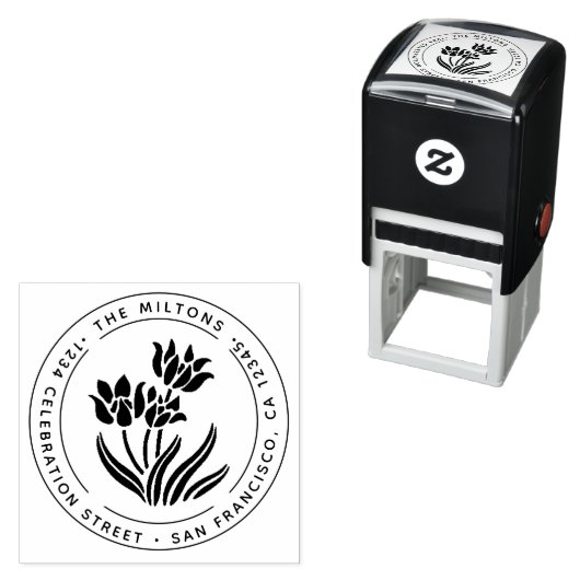 Rustikale Rücksendeadresse Permastempel (Beispiel)