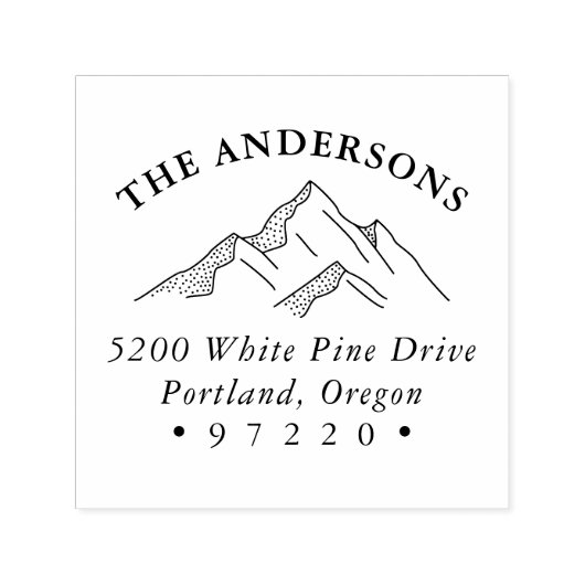 Rustikale Rücksendeadresse Permastempel (Design)