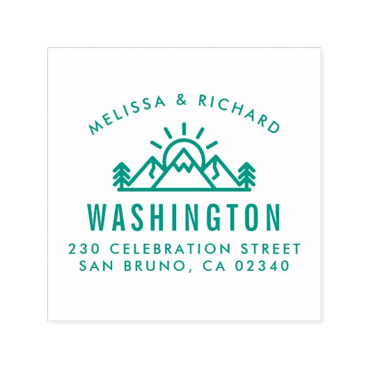 Rustikale Rücksendeadresse Permastempel (Design)