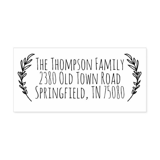 Rustikale Rücksendeadresse, selbstgefällige Briefm Permastempel (Design)