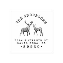 Rustikale Rücksendeadresse von Buck & Dos Familien