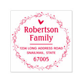 Rustikale Rücksendeadresse von Hand Permastempel (Design)