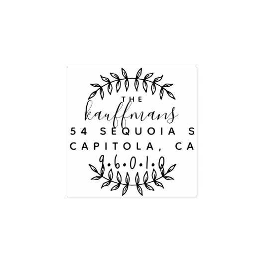 Rustikale Rücksendeadresse von handgeschriebenen S Gummistempel (Prägung)