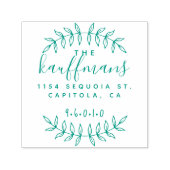 Rustikale Rücksendeadresse von handgeschriebenen S Permastempel (Design)