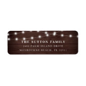 Rustikale Rücksendeadresse von Holzsaitenleuchten (Vorne)