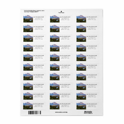 Rustikale Rücksendeadressen-Aufkleber (Vorne)