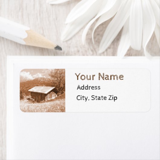 Rustikale Rücksendeadressen-Aufkleber (Insitu)