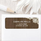 Rustikale Rücksendeadressen-Aufkleber aus Holz und (Insitu)