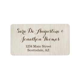 Rustikale Rücksendeadressen-Aufkleber für Hochzeit Adressaufkleber