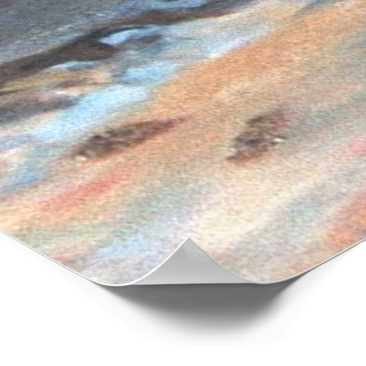 Rustikale Ruderboote direkt am Meer Poster (Ecke)