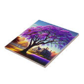 **"Rustikale Ruhe: Die Lila Jacaranda Embrace Fliese (Seite)
