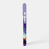 **"Rustikale Ruhe: Die Umarmung der violetten Jaca iPhone 16 Hülle (Linke Seite)