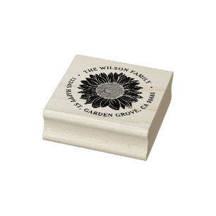 Rustikale runde elegante gummistempel